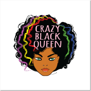 crazy black queen 5 Posters and Art